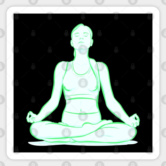 NAMASTE GIRL #1 Sticker by RickTurner